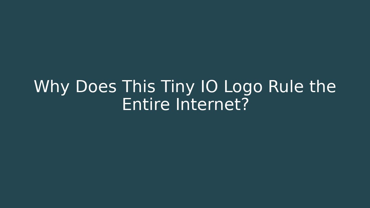 Why Does This Tiny IO Logo Rule the Entire Internet?