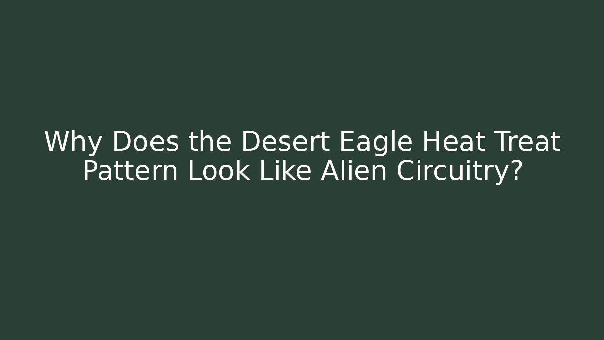 Why Does the Desert Eagle Heat Treat Pattern Look Like Alien Circuitry?