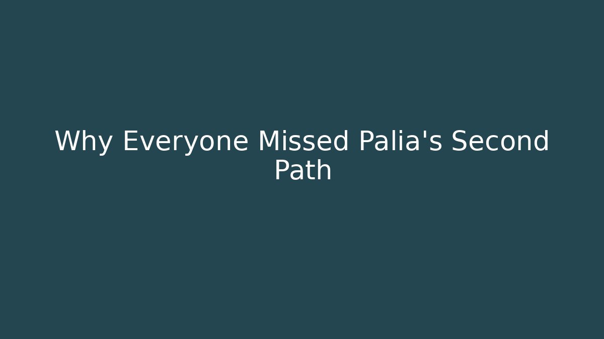 Why Everyone Missed Palia's Second Path - Create More Assets