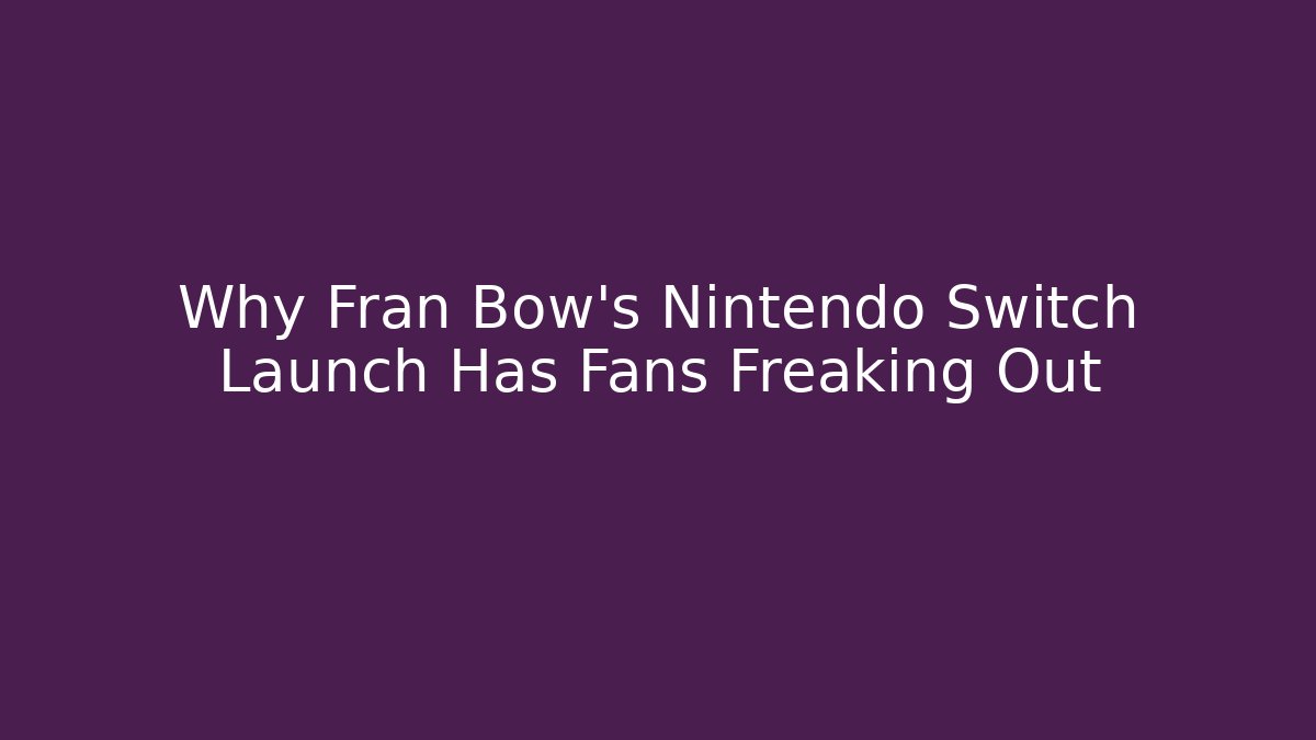 Why Fran Bow's Nintendo Switch Launch Has Fans Freaking Out