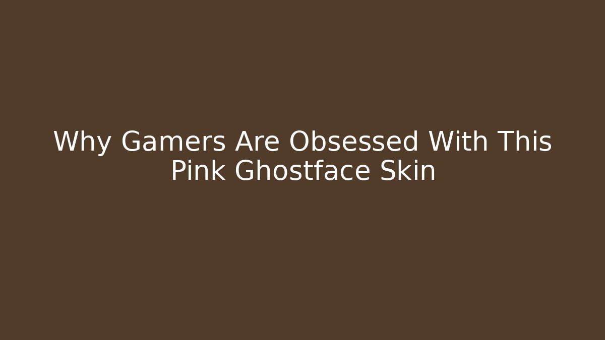 Why Gamers Are Obsessed With This Pink Ghostface Skin - Create More Assets