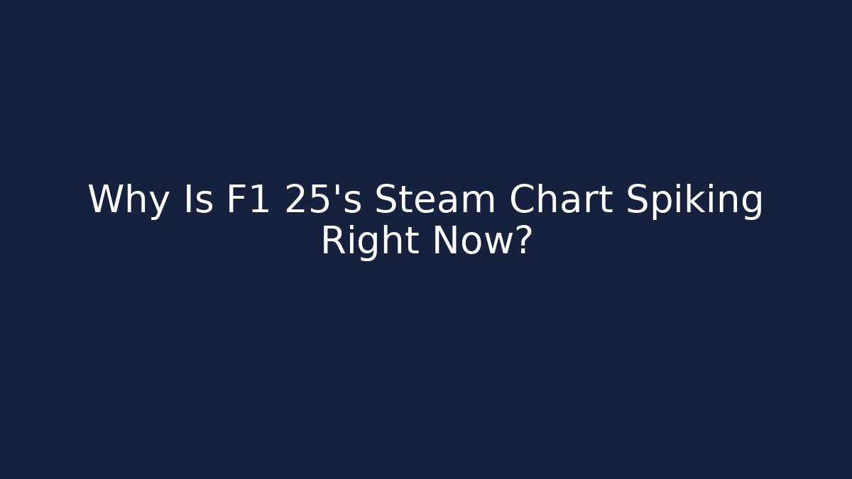 Why Is F1 25's Steam Chart Spiking Right Now?