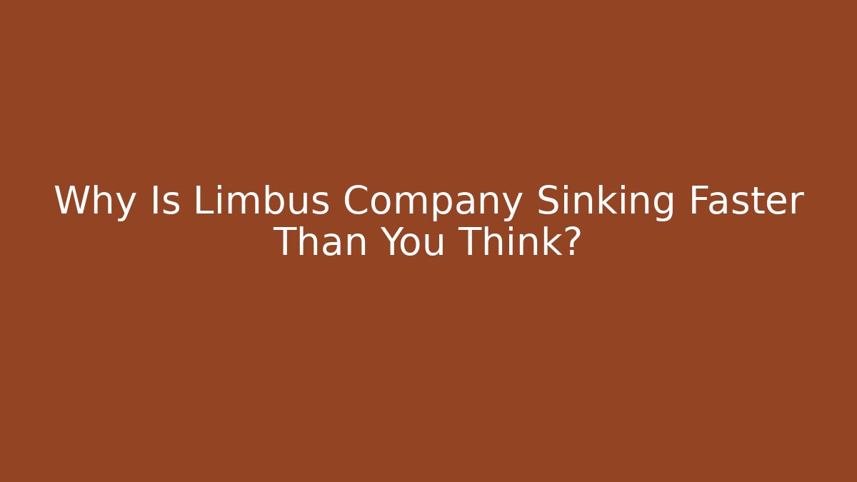 Why Is Limbus Company Sinking Faster Than You Think?