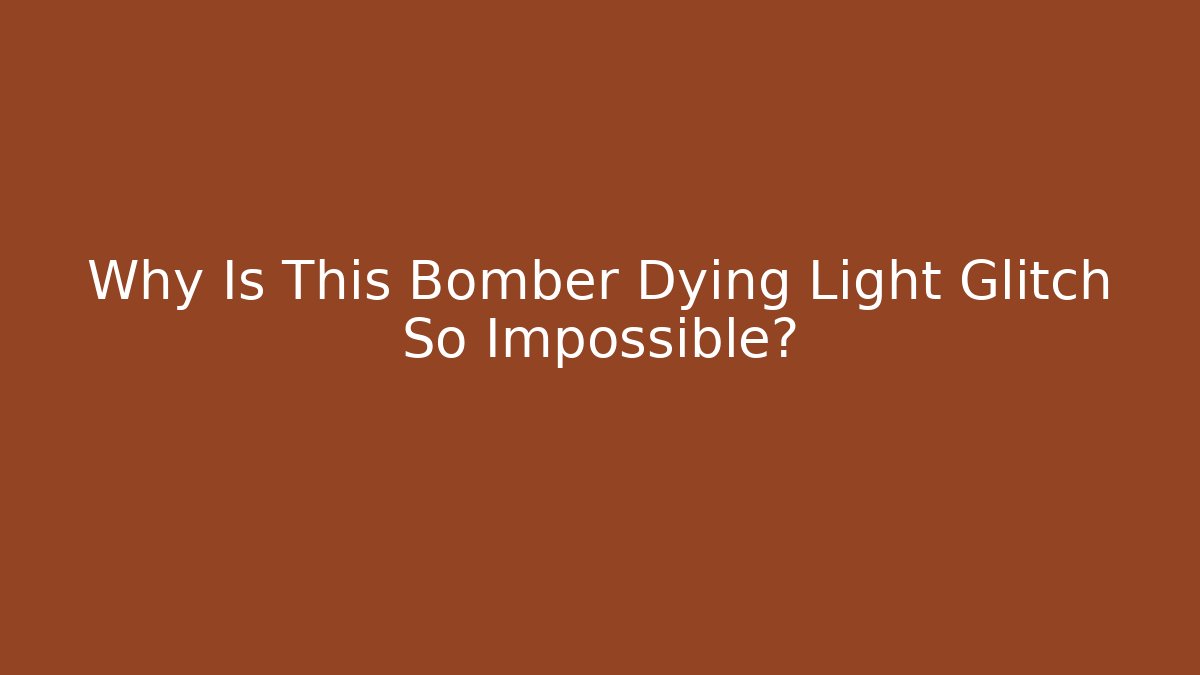 Why Is This Bomber Dying Light Glitch So Impossible?