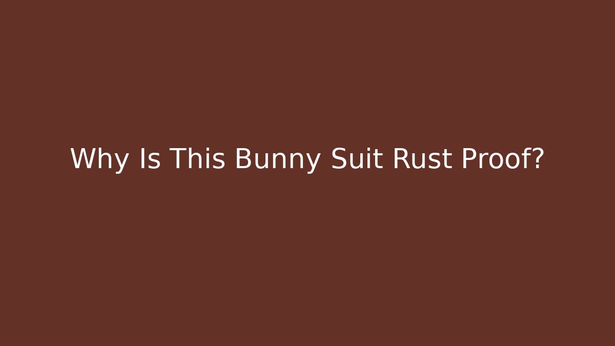 Why Is This Bunny Suit Rust Proof?