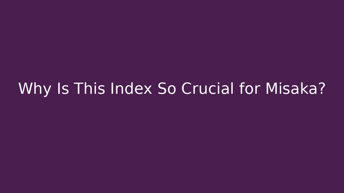 Why Is This Index So Crucial for Misaka?