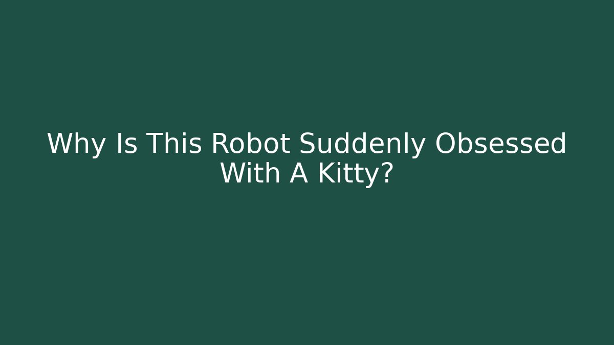 Why Is This Robot Suddenly Obsessed With A Kitty?
