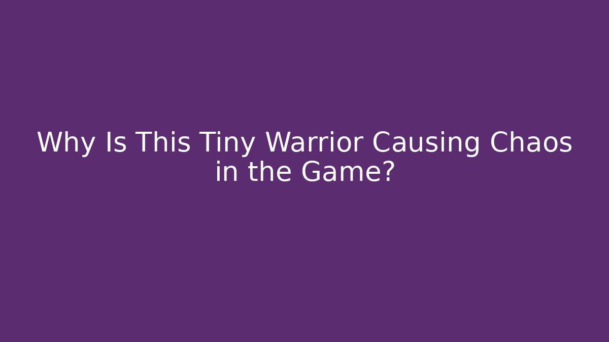 Why Is This Tiny Warrior Causing Chaos in the Game? - Create More Assets