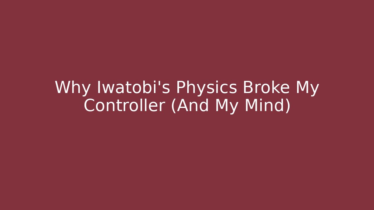 Why Iwatobi's Physics Broke My Controller (And My Mind)