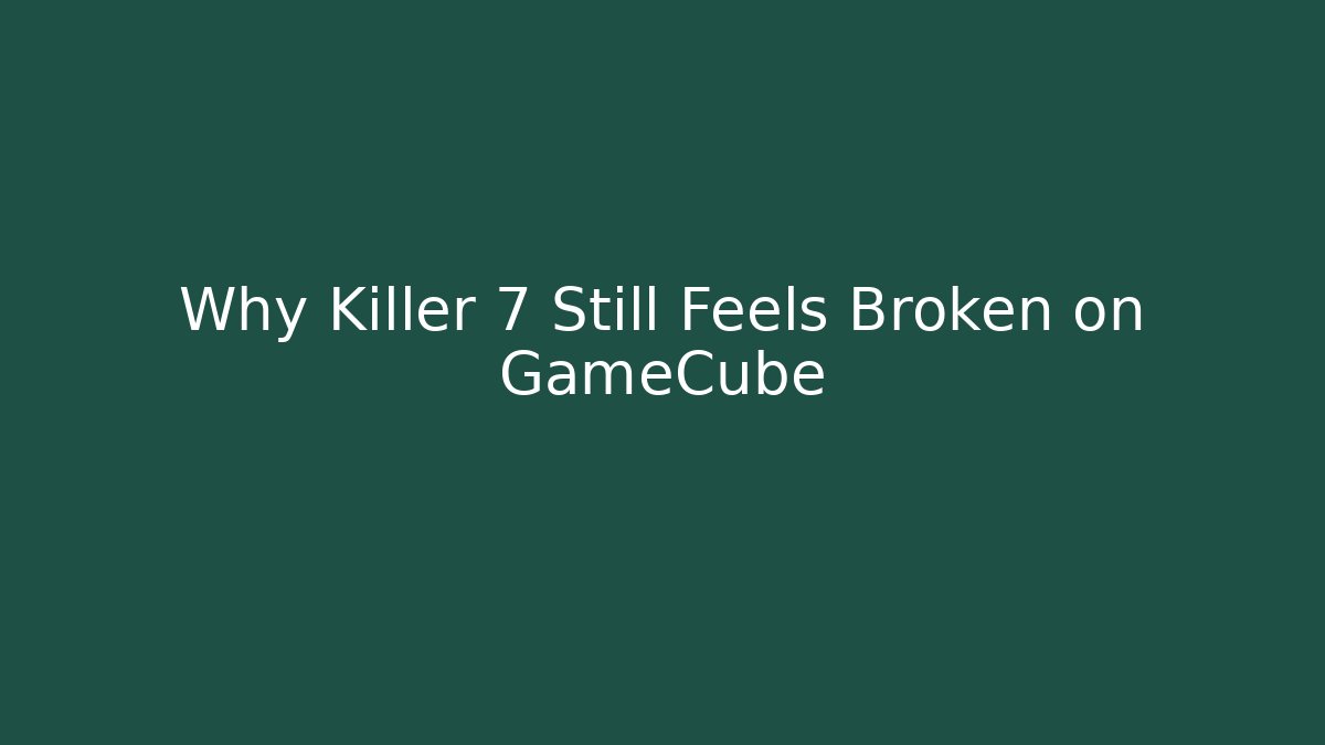 Why Killer 7 Still Feels Broken on GameCube - Create More Assets