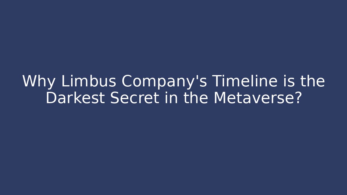 Why Limbus Company's Timeline is the Darkest Secret in the Metaverse?