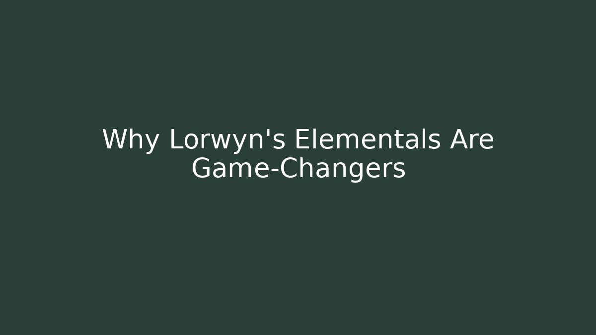 Why Lorwyn's Elementals Are Game-Changers - Create More Assets