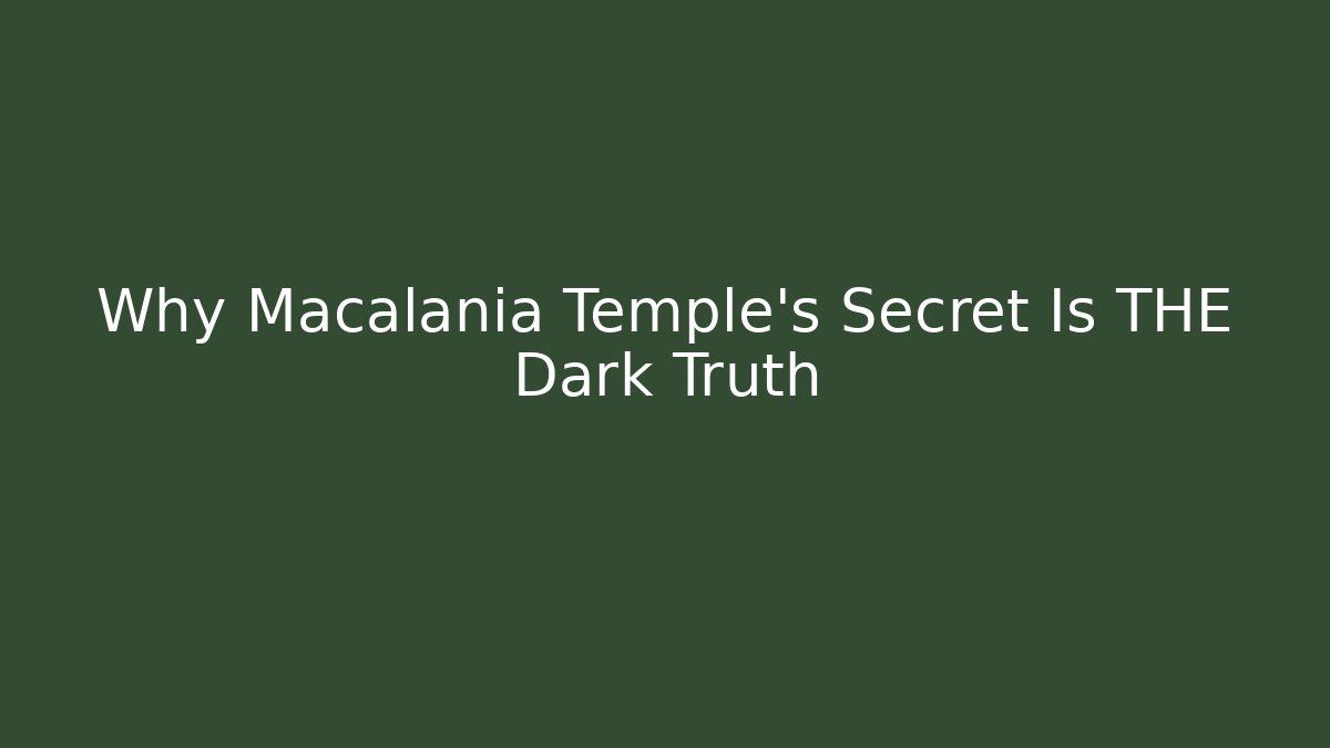 Why Macalania Temple's Secret Is THE Dark Truth - Create More Assets