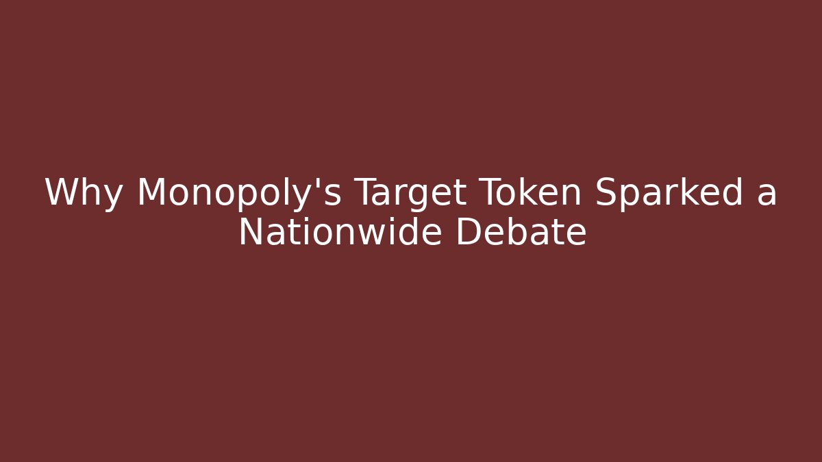 Why Monopoly’s Target Token Sparked a Nationwide Debate
