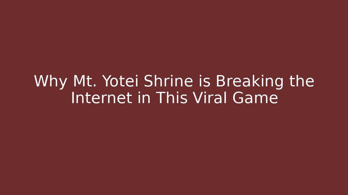 Why Mt. Yotei Shrine is Breaking the Internet in This Viral Game