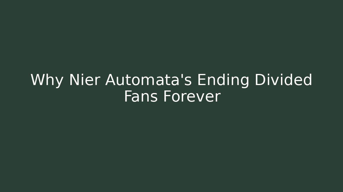Why Nier Automata’s Ending Divided Fans Forever
