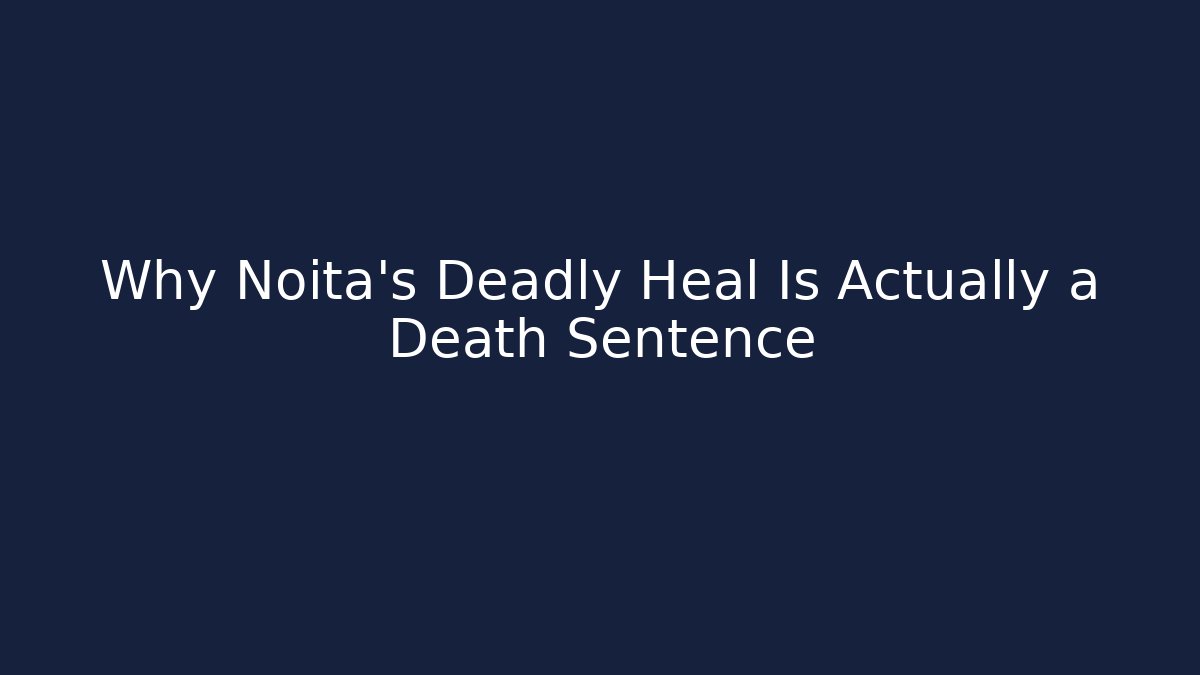 Why Noita's Deadly Heal Is Actually a Death Sentence