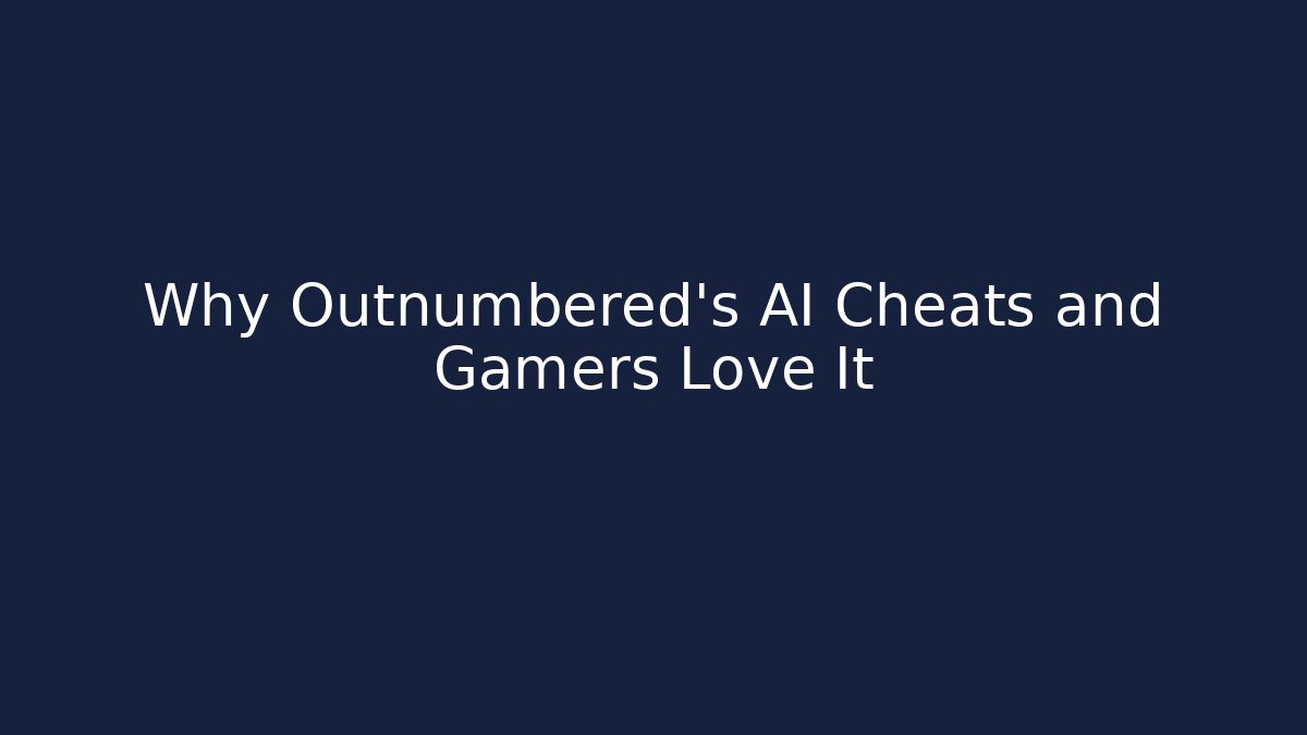 Why Outnumbered’s AI Cheats and Gamers Love It