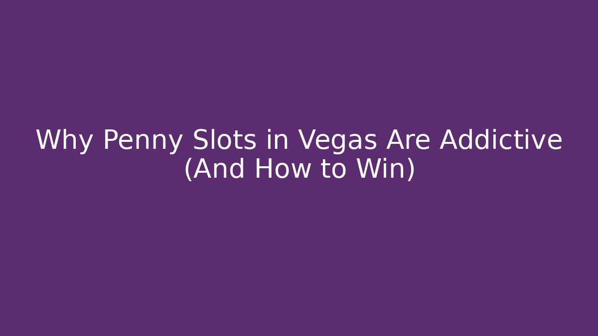 Why Penny Slots in Vegas Are Addictive (And How to Win)