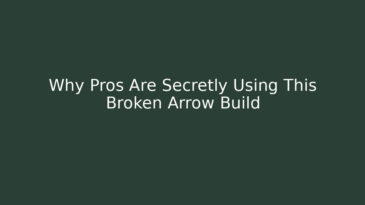Why Pros Are Secretly Using This Broken Arrow Build - Create More Assets