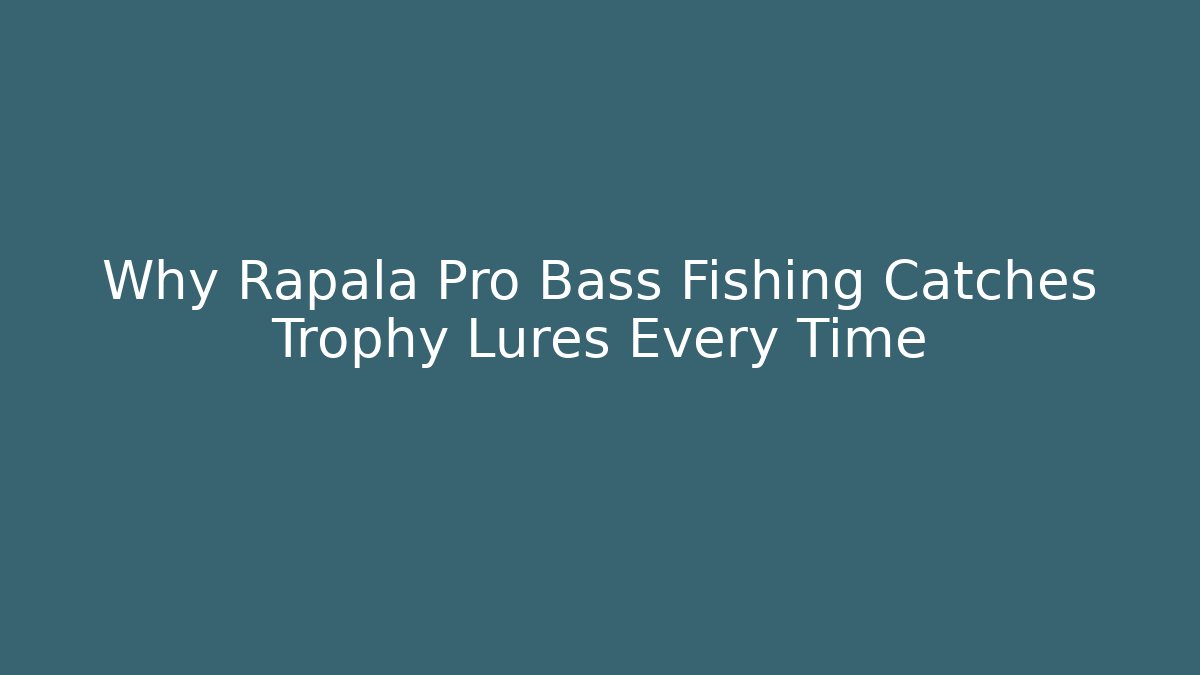 Why Rapala Pro Bass Fishing Catches Trophy Lures Every Time