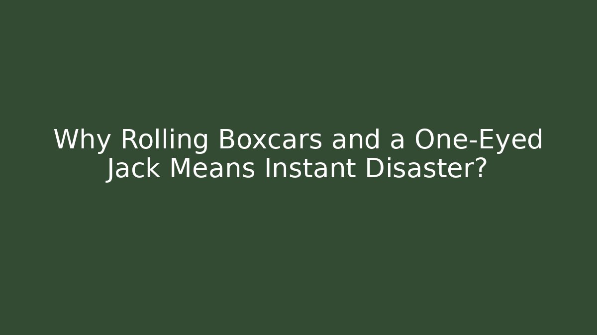 Why Rolling Boxcars and a One-Eyed Jack Means Instant Disaster?