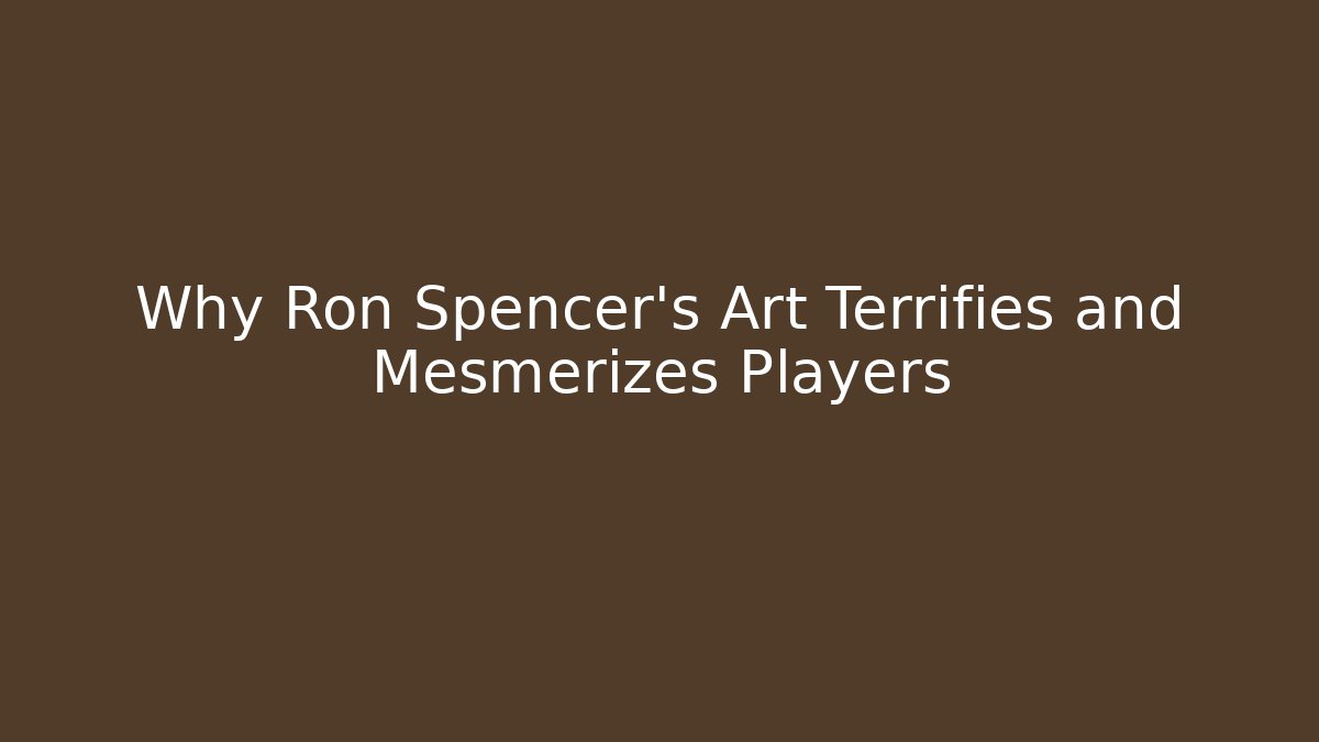 Why Ron Spencer's Art Terrifies and Mesmerizes Players