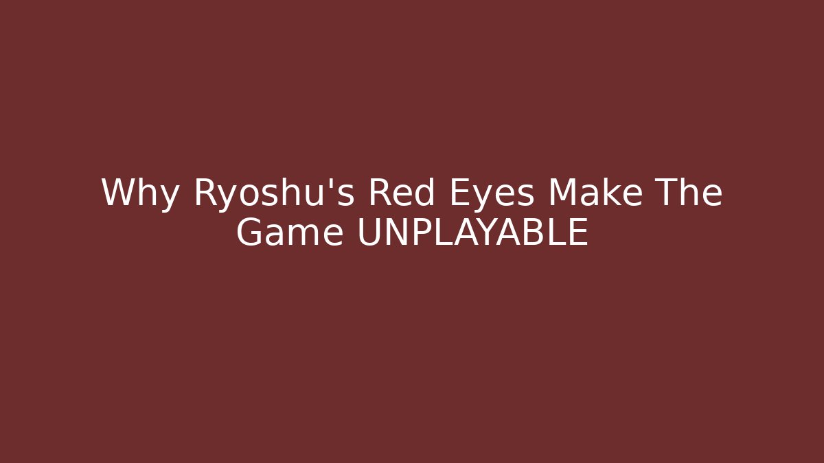 Why Ryoshu's Red Eyes Make The Game UNPLAYABLE