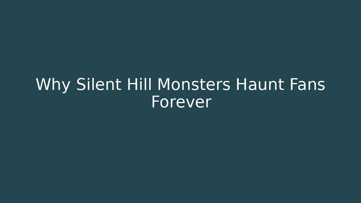 Why Silent Hill Monsters Haunt Fans Forever