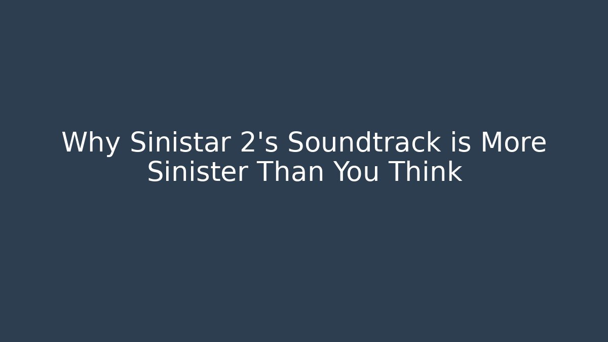 Why Sinistar 2's Soundtrack is More Sinister Than You Think
