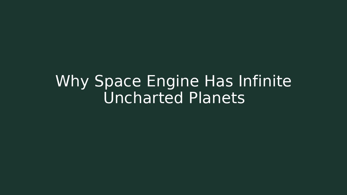 Why Space Engine Has Infinite Uncharted Planets