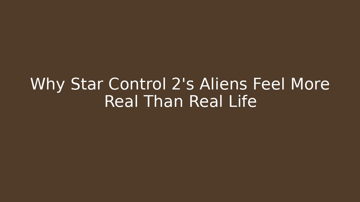 Why Star Control 2's Aliens Feel More Real Than Real Life