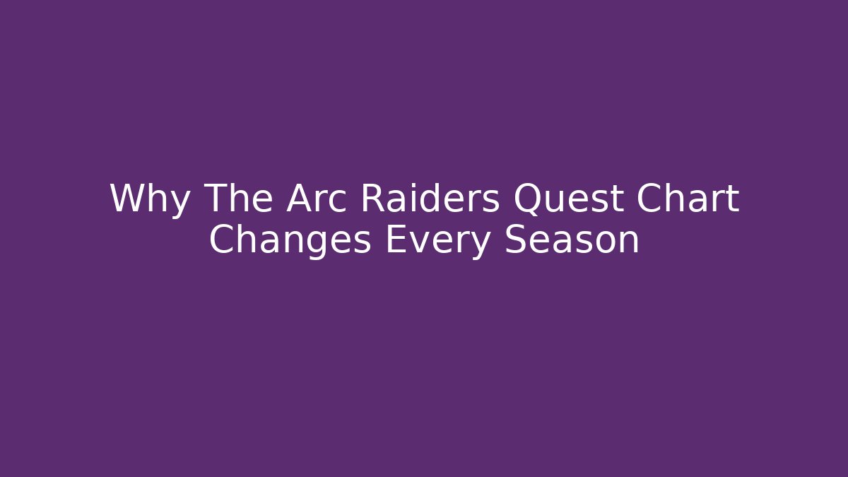 Why The Arc Raiders Quest Chart Changes Every Season