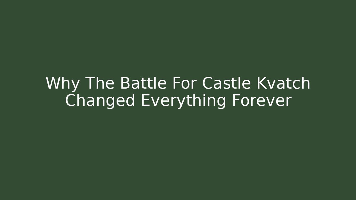 Why The Battle For Castle Kvatch Changed Everything Forever - Create More Assets