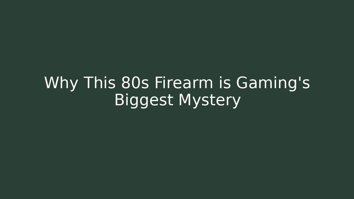 Why This 80s Firearm is Gaming's Biggest Mystery