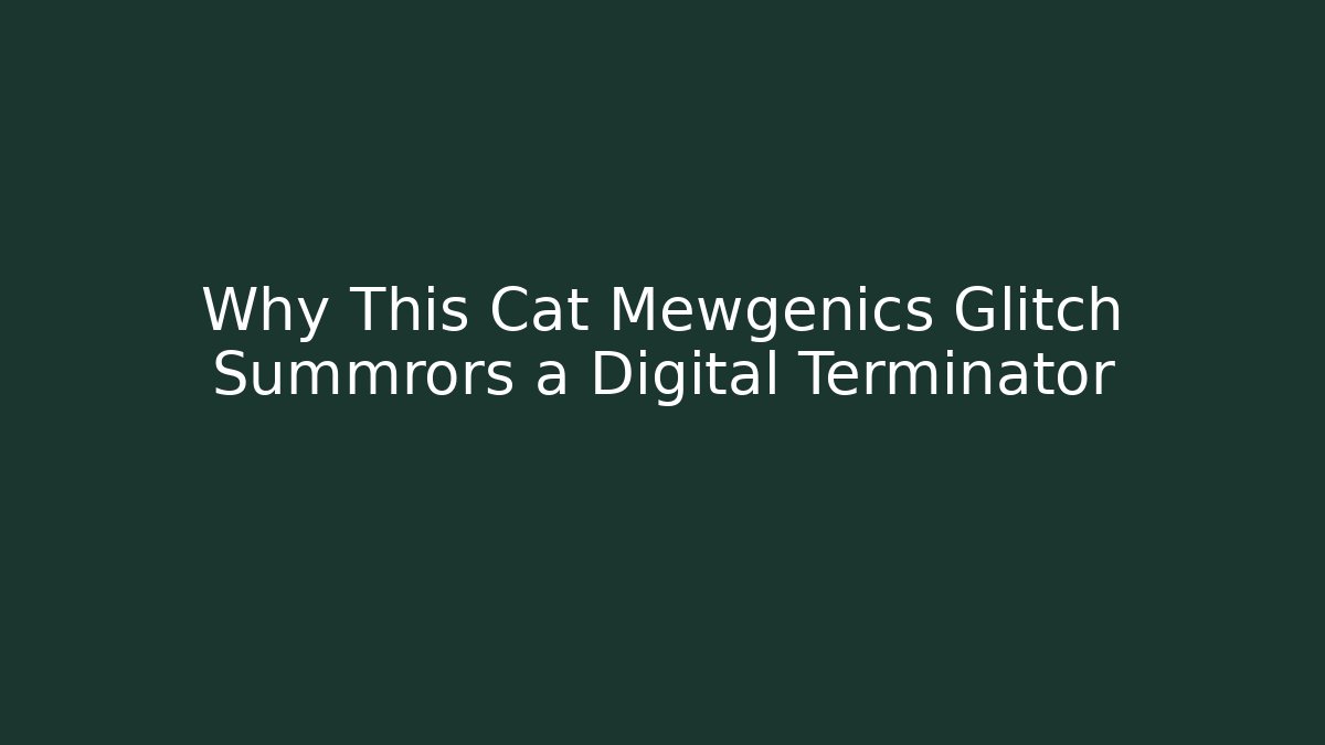 Why This Cat Mewgenics Glitch Summrors a Digital Terminator