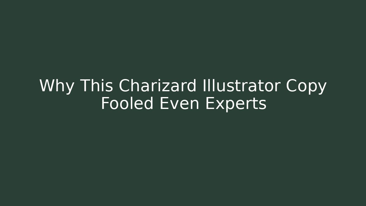 Why This Charizard Illustrator Copy Fooled Even Experts