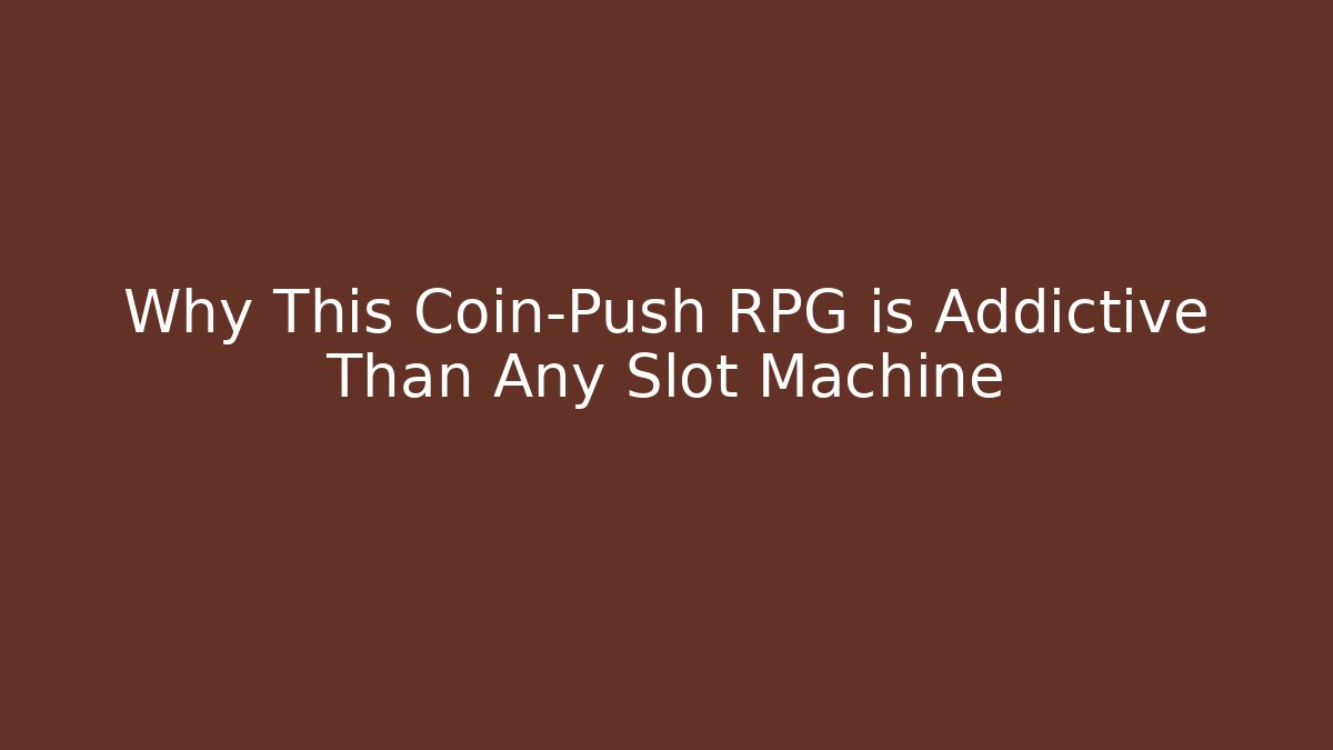 Why This Coin-Push RPG is Addictive Than Any Slot Machine
