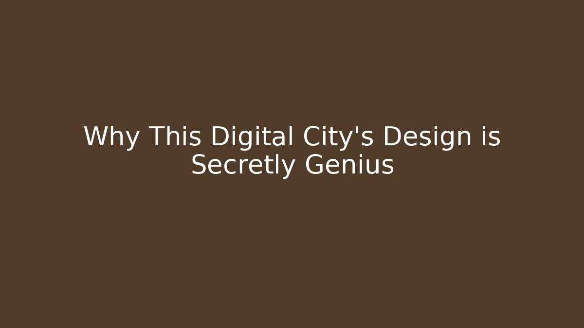 Why This Digital City’s Design is Secretly Genius - Create More Assets