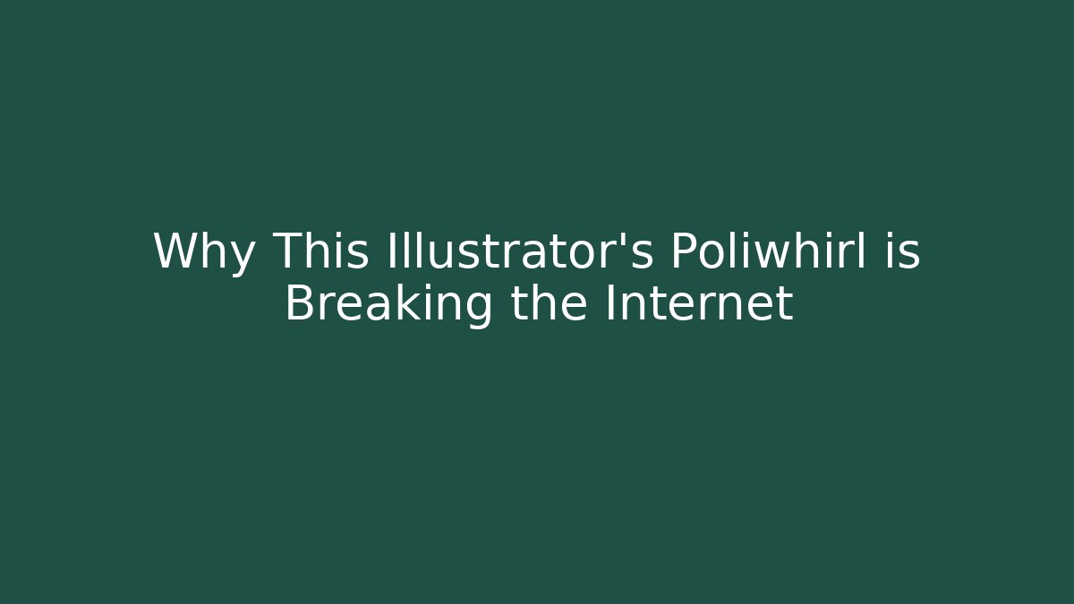 Why This Illustrator's Poliwhirl is Breaking the Internet
