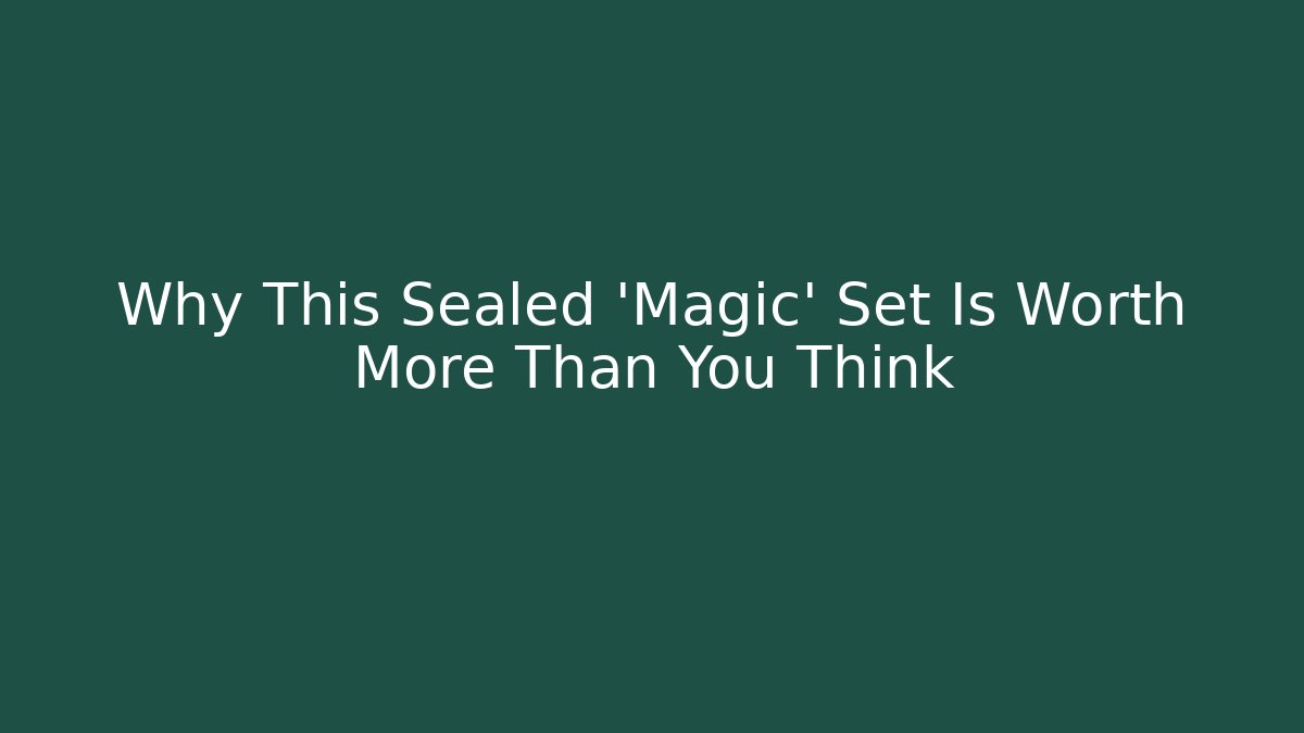 Why This Sealed 'Magic' Set Is Worth More Than You Think