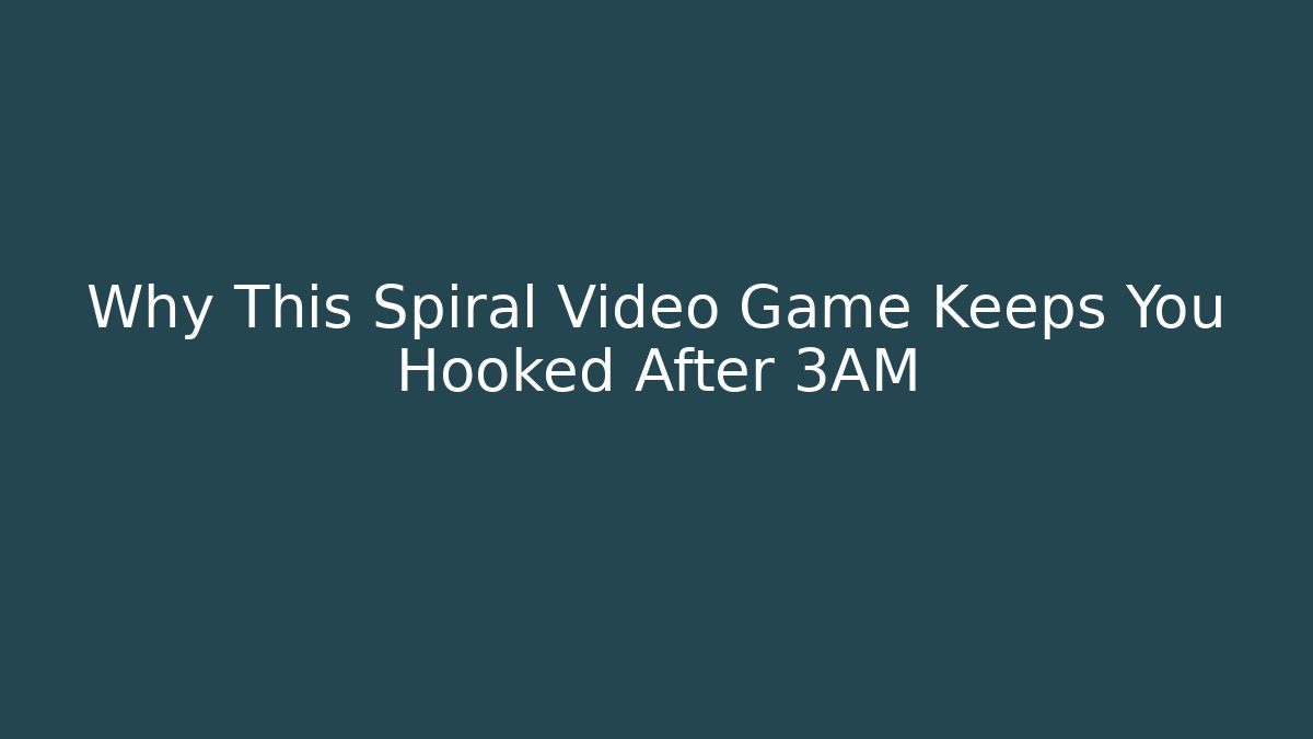 Why This Spiral Video Game Keeps You Hooked After 3AM