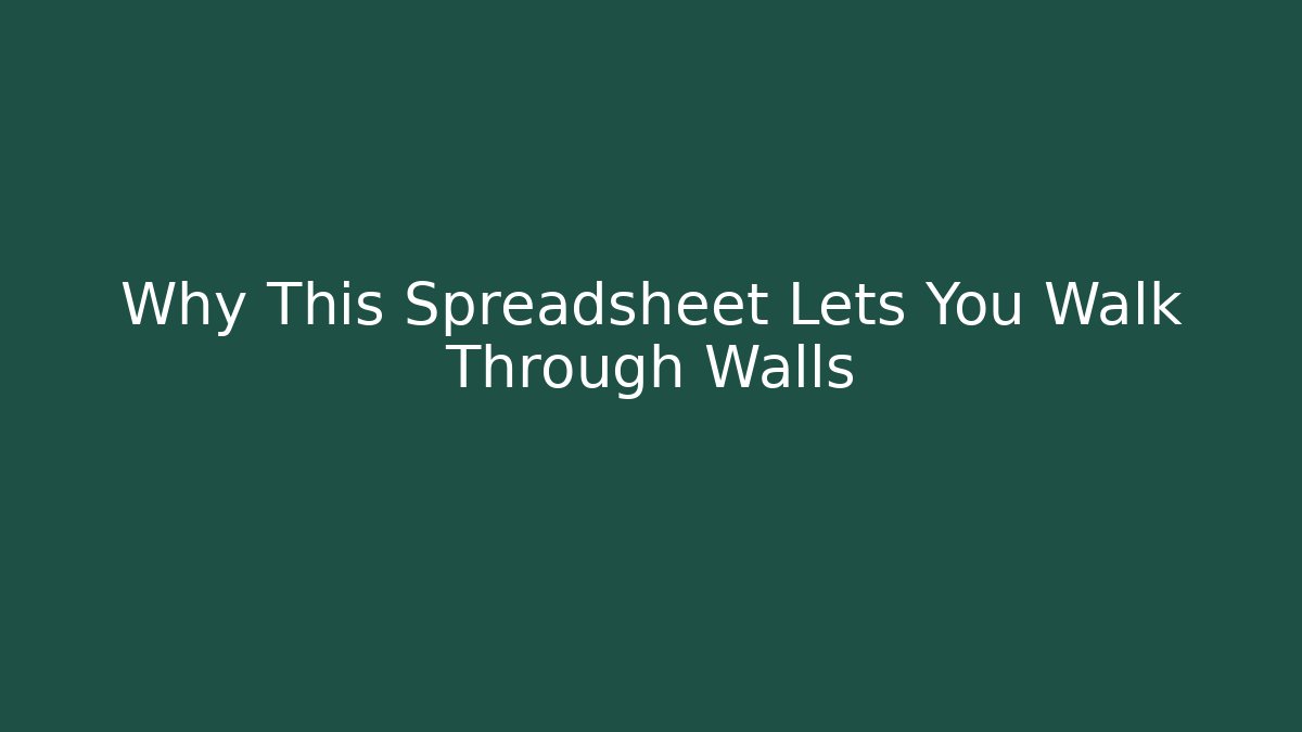 one pace spreadsheet