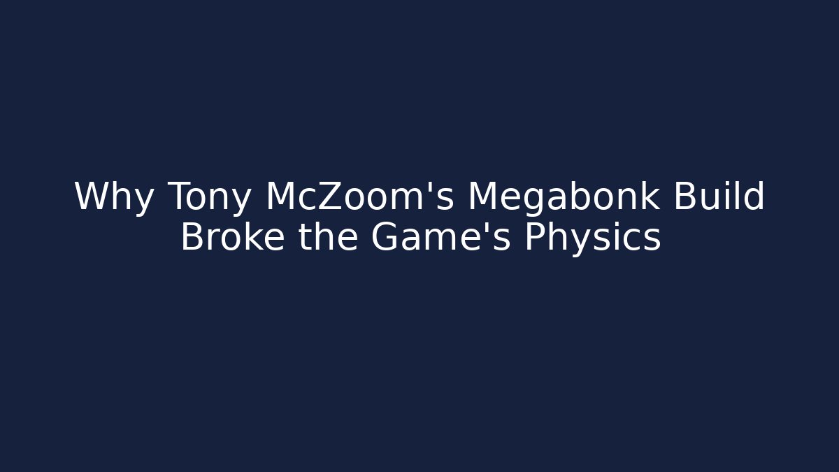 Why Tony McZoom's Megabonk Build Broke the Game's Physics