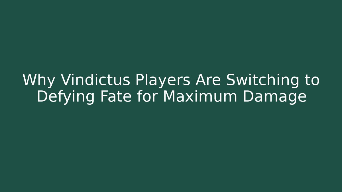 Why Vindictus Players Are Switching to Defying Fate for Maximum Damage