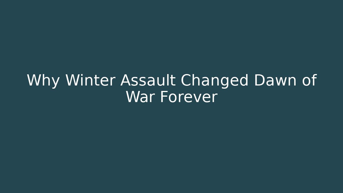 Why Winter Assault Changed Dawn of War Forever