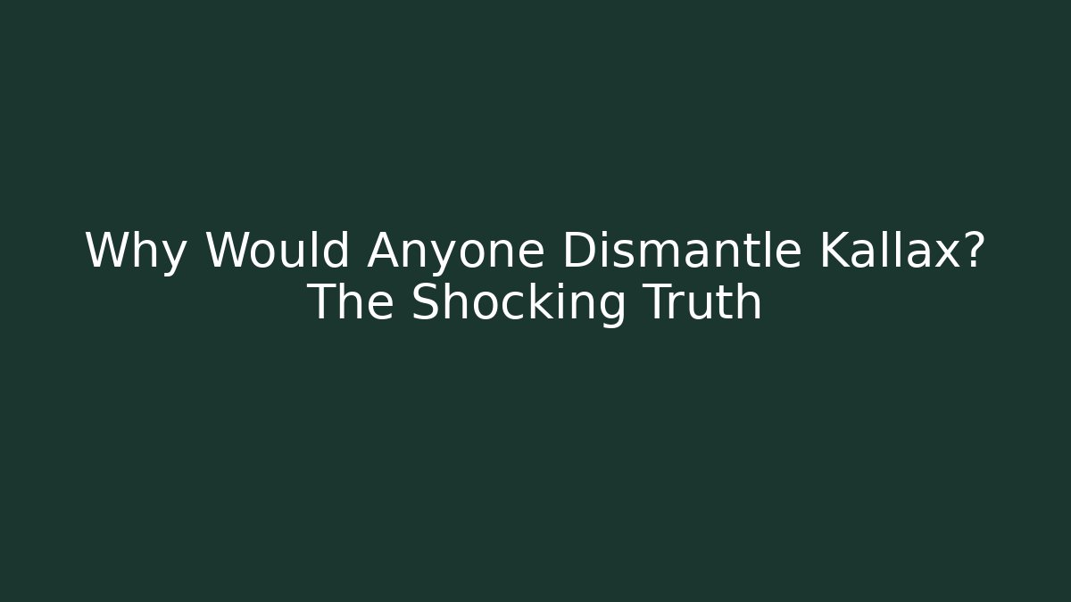 Why Would Anyone Dismantle Kallax? The Shocking Truth