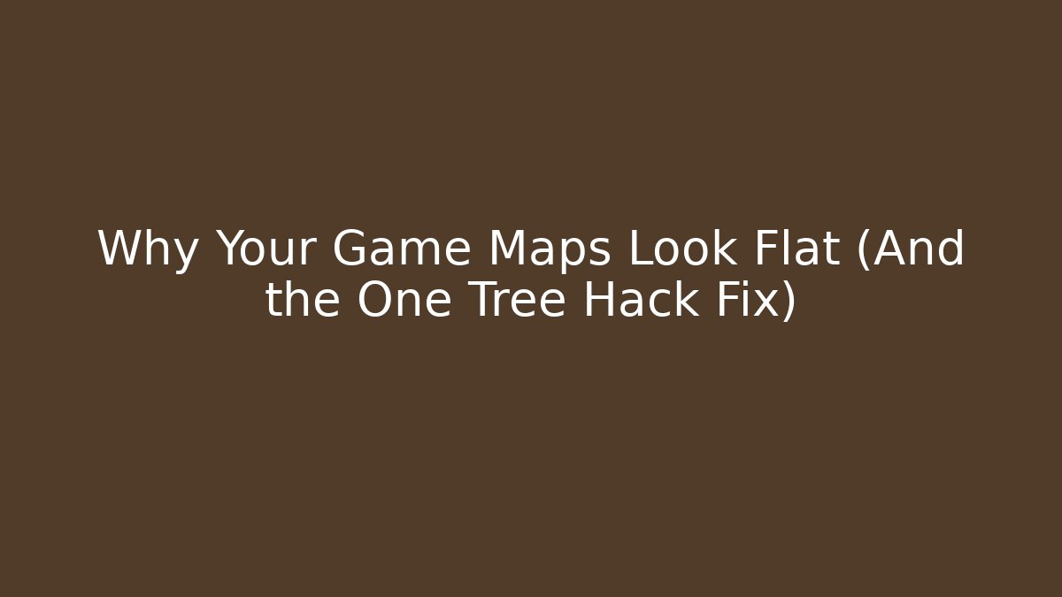 Why Your Game Maps Look Flat (And the One Tree Hack Fix) - Create More Assets
