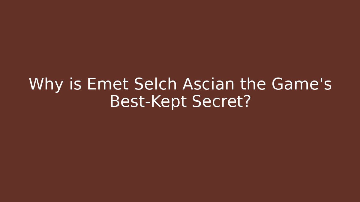 Why is Emet Selch Ascian the Game's Best-Kept Secret?
