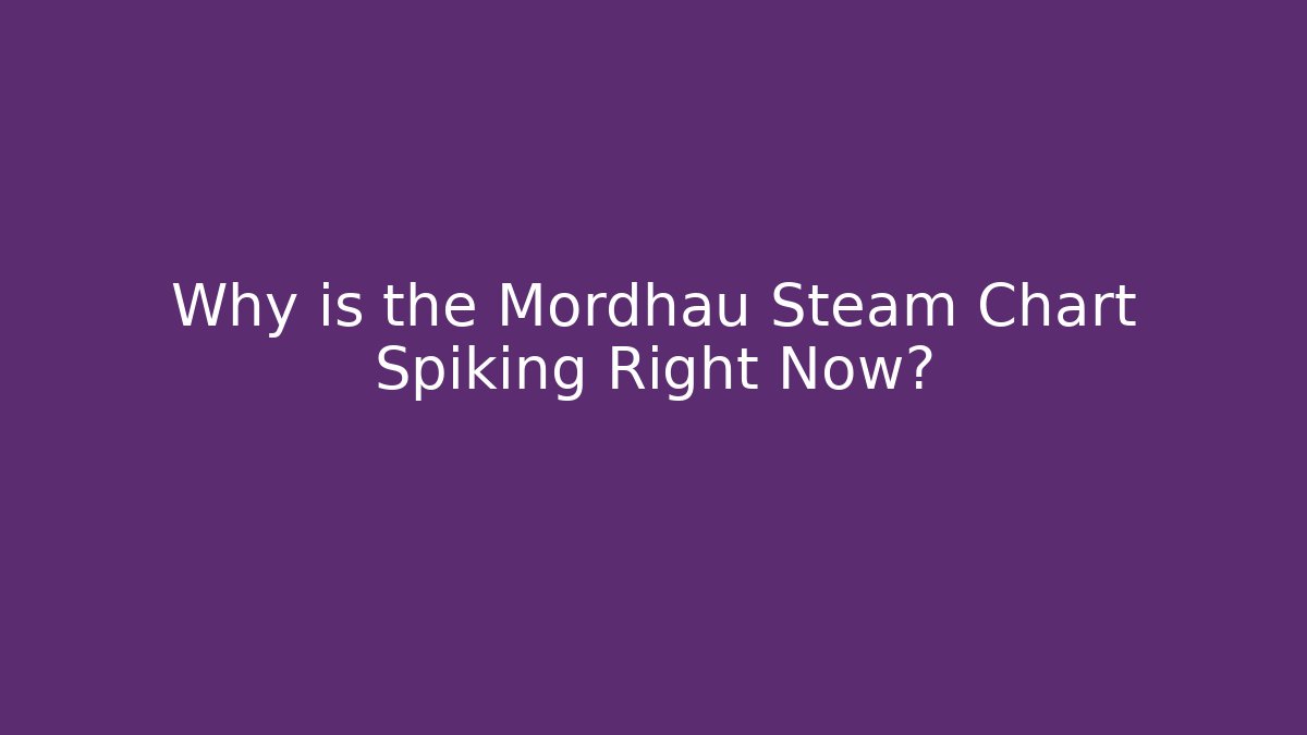 Why is the Mordhau Steam Chart Spiking Right Now?